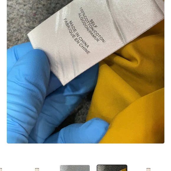 Tibi Mustard Yellow Blouse with Tie Sleeves Size 12 - Picture 6 of 6